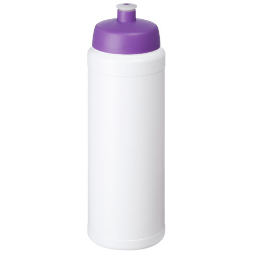 Bidon sport publicitaire anti fuite 750ml Baseline® Blanc et Violet